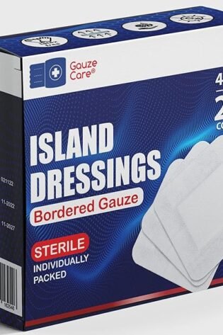 GauzeCare Island Dressing 4x4 inch 28 Pcs| Individually Packed Sterile Pouches